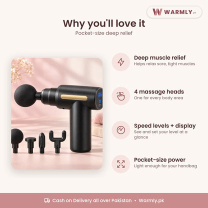 Warmly mini massage gun: benefits